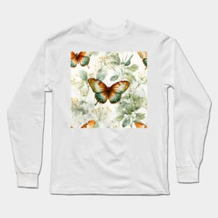 Butterflies Watercolor 21 - Variegated Fritillary Long Sleeve T-Shirt